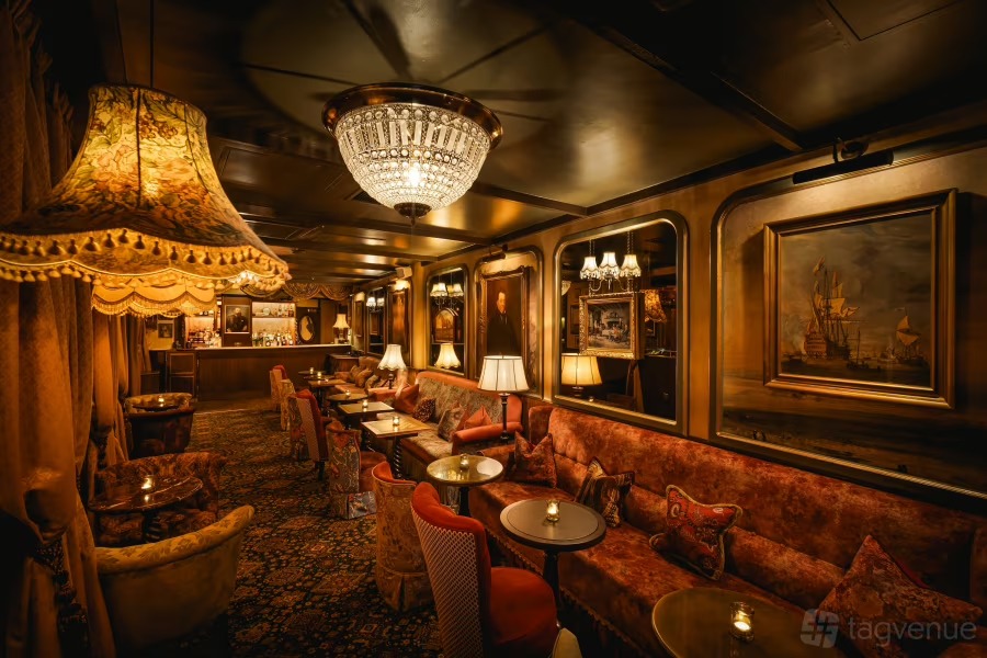 Elegant interior of the restaurant and lounge zone